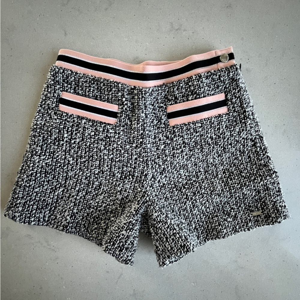 Karl Lagerfeld Black and Pink Tweed Kids Shorts